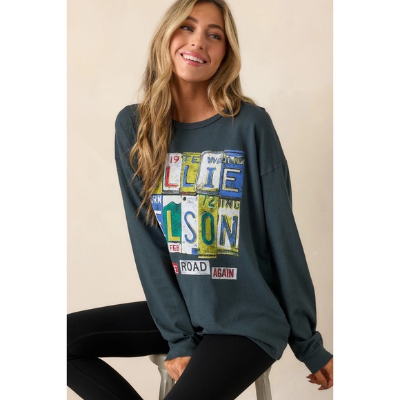 Willie Nelson Daydreamer On The Road Again x Free People LS Tee Shirt S New RARE